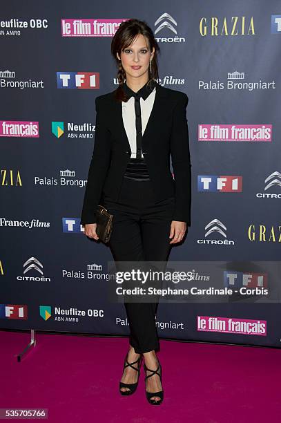 Elodie Navarre attends the Trophees Du Film Francais 20th Ceremony at Palais Brongniart, in Paris.