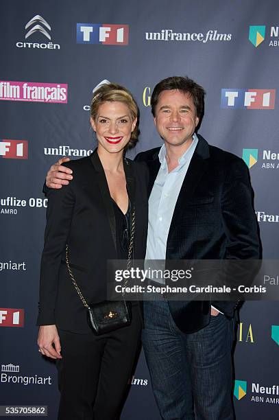 Guillaume De Tonquedec and Judith El Zein attend the Trophees Du Film Francais 20th Ceremony at Palais Brongniart, in Paris.