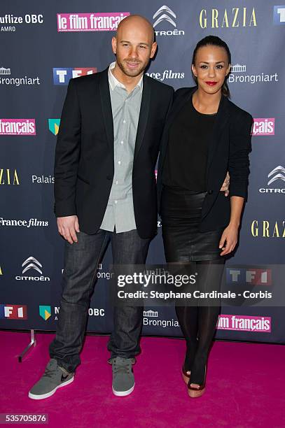 Franck Gastambide and Alice Belaidi attend the Trophees Du Film Francais 20th Ceremony at Palais Brongniart, in Paris.