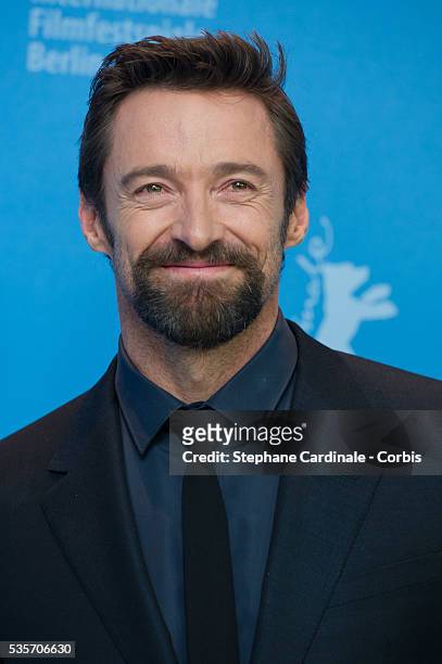 Hugh Jackman attends the Les Miserables Photocall during the 63rd Berlinale International Film Festival at Grand Hyatt Hotel in Berlin.