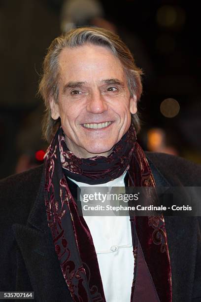 Actor Jeremy Irons attends the 'Night Train to Lisbon' Premiere during the 63rd Berlinale International Film Festival at Berlinale Palast, in Berlin.