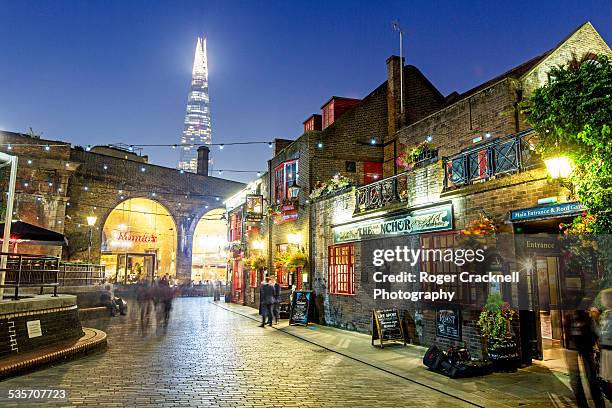 southbank near southwark at night london - south bank london stock pictures, royalty-free photos & images