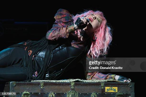 Cyndi Lauper performs as part of the Cyndi Lauper & Boy George In Concert with guest Rosie O'Donnell at The Borgota Hotel Casino & Spa on May 29,...