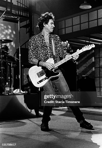 Keith Richards and The Expensive Winos perform onstage at WTTW TV studios for a production of Center Stage in Chicago, Illinois, USA on December 28,...