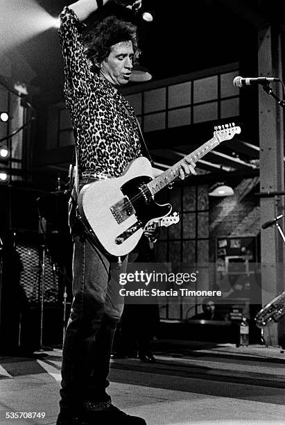 Keith Richards and The Expensive Winos perform onstage at WTTW TV studios for a production of Center Stage in Chicago, Illinois, USA on December 28,...