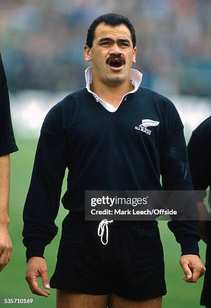 October 1989, New Zealand Rugby Union Tour, Newport v New Zealand, Joe Stanley of New Zealand.