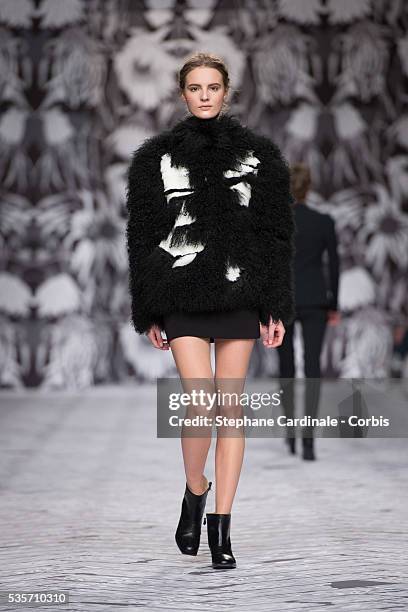 Model walks the runway during the Viktor&Rolf Fall/Winter 2013/14 Ready-to-Wear show as part of Paris Fashion Week, in Paris