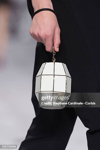 Handbag detail is seen as a model walks the runway during the Viktor&Rolf the Viktor&Rolf Fall/Winter 2013/14 Ready-to-Wear show as part of Paris...