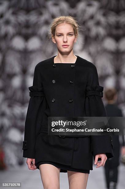 Model walks the runway during the Viktor&Rolf Fall/Winter 2013/14 Ready-to-Wear show as part of Paris Fashion Week, in Paris