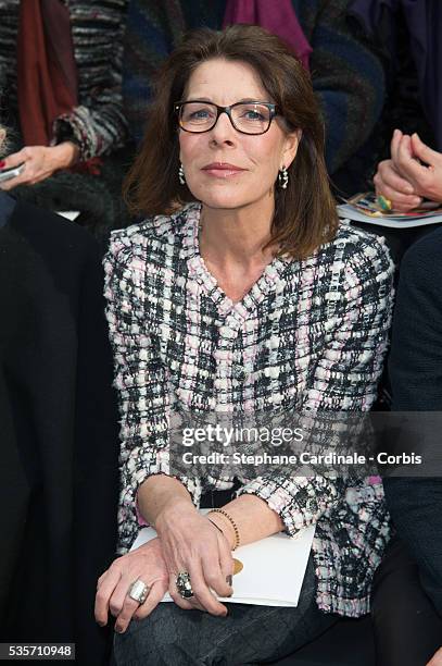 Princess Caroline of Hanover attends the Chanel Fall/Winter 2013/14 Ready-to-Wear show as part of Paris Fashion Week at Grand Palais, in Paris.