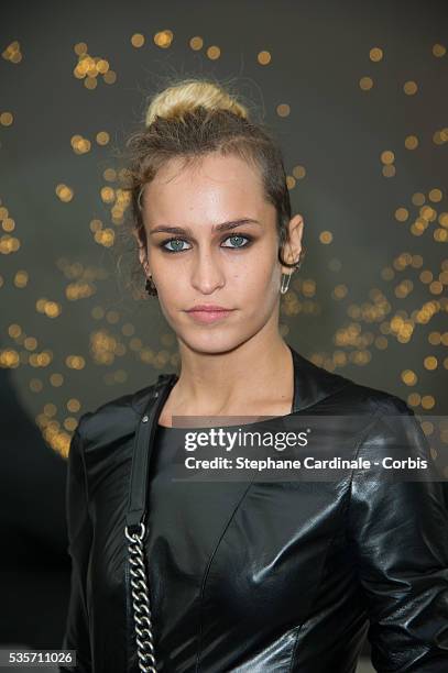 Alice Dellal attends the Chanel Fall/Winter 2013/14 Ready-to-Wear show as part of Paris Fashion Week at Grand Palais, in Paris.