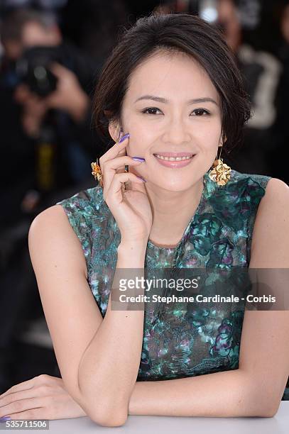 Zhang Ziyi attends the photocall for the Jury for the 'Un Certain Regard' competition during the 66th Cannes International Film Festival.