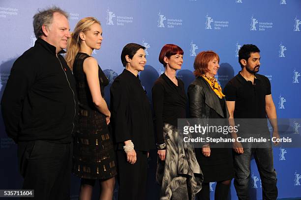 Jury members Guy Maddin, Nina Hoss, Isabella Rossellini, Sandy Powell, Jan Chapman and Aamir Khan attend the International Jury Photocall, during the...
