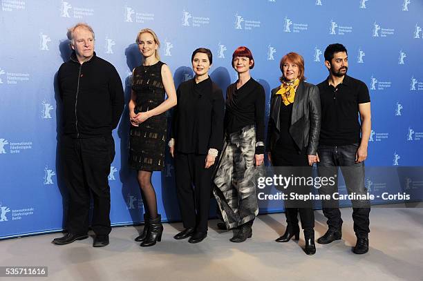 Jury members Guy Maddin, Nina Hoss, Isabella Rossellini, Sandy Powell, Jan Chapman and Aamir Khan attend the International Jury Photocall, during the...