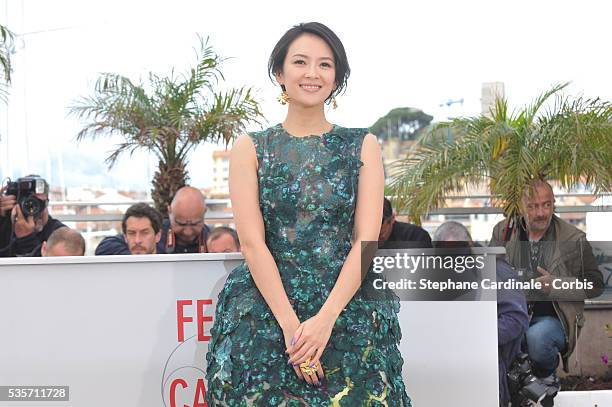 Zhang Ziyi attends the photocall for the Jury for the 'Un Certain Regard' competition during the 66th Cannes International Film Festival.