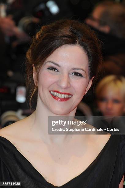 Martina Gedeck attends the 'True Grit' Premiere, during the 61st Berlin Film Festival at Berlinale Palace.