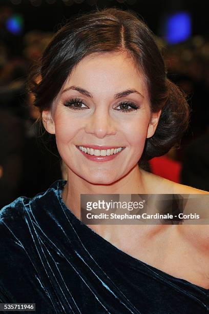 Nadine Warmuth attends the 'True Grit' Premiere, during the 61st Berlin Film Festival at Berlinale Palace.
