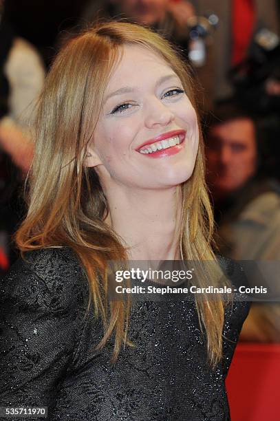 Heike Makatsch attends the 'True Grit' Premiere, during the 61st Berlin Film Festival at Berlinale Palace.