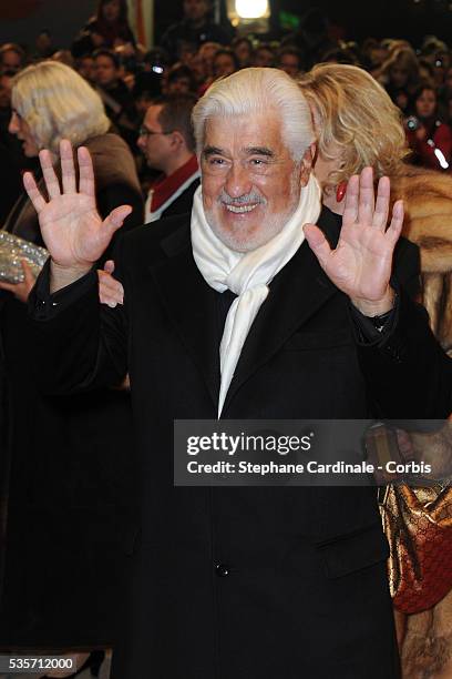 Mario Adorf attends the 'True Grit' Premiere, during the 61st Berlin Film Festival at Berlinale Palace.