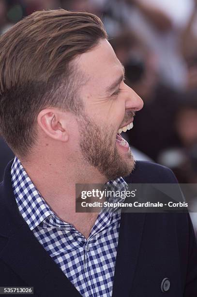 Justin Timberlake attends the 'Inside Llewyn Davis' photo call during the 66th Cannes International Film Festival.