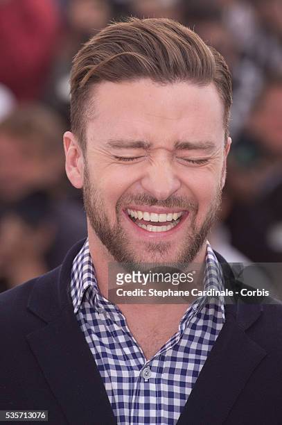 Justin Timberlake attends the 'Inside Llewyn Davis' photo call during the 66th Cannes International Film Festival.