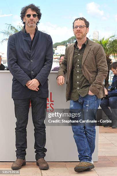 Directors Joel Coen and Ethan Coen attend the 'Inside Llewyn Davis' photo call during the 66th Cannes International Film Festival.