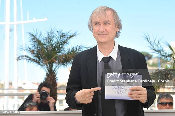 Cartoonist Plantu attends the 'Cartooning For Peace' photo call during the 66th Cannes International Film Festival.