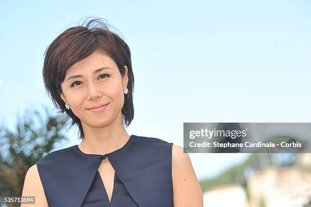 Nanako Matsushima attends the 'Wara No Tate' photo call during the 66th Cannes International Film Festival.