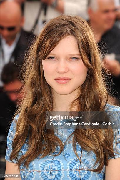 Léa Seydoux at the photo call for "Midnight in Paris" during the 64rd Cannes International Film Festival.