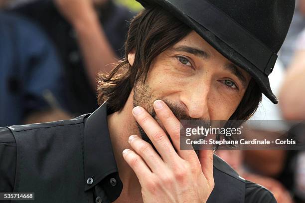 Adrien Brody at the photo call for "Midnight in Paris" during the 64rd Cannes International Film Festival.