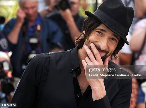 Adrien Brody at the photo call for "Midnight in Paris" during the 64rd Cannes International Film Festival.