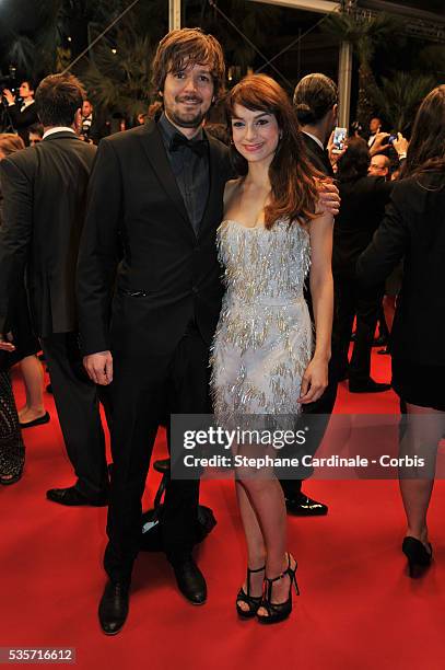 Sophie Desmarais and guest attend the 'Michael Kohlhaas' premiere during the 66th Cannes International Film Festival.