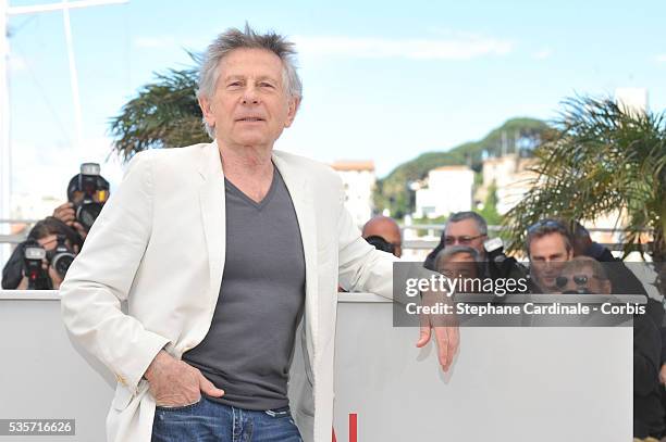 Director Roman Polanski attends the 'La Venus A La Fourrure' photo call during the 66th Cannes International Film Festival.