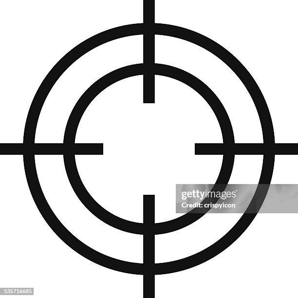 stockillustraties, clipart, cartoons en iconen met crosshair icon - vuurwapen