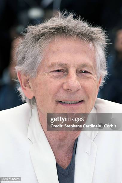 Director Roman Polanski attends the 'La Venus A La Fourrure' photo call during the 66th Cannes International Film Festival.