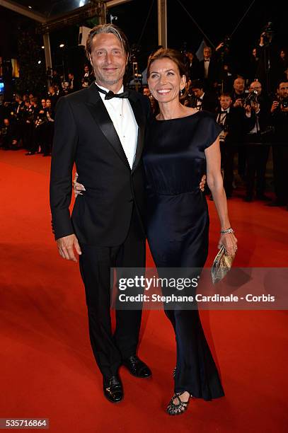 Mads Mikkelsen and Hanne Jacobsen attend the 'Michael Kohlhaas' premiere during the 66th Cannes International Film Festival.