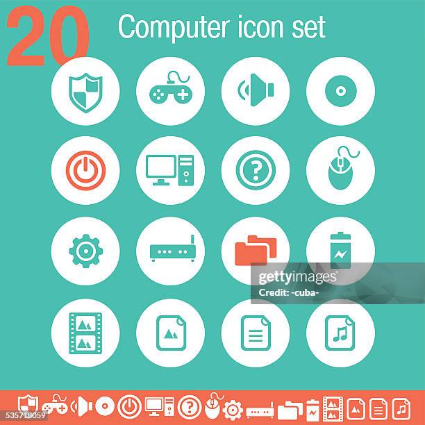 computer icons | flat emerald collection - cable modem stock illustrations