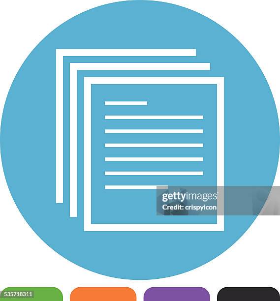 documents icon - newspaper stack stock illustrations