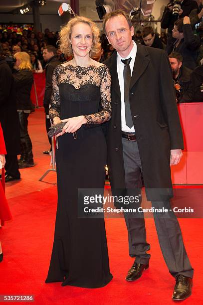 Juliane Koehler and Georg Maas attend 'The Grand Budapest Hotel' Premiere and opening ceremony during the 64th Berlinale International Film Festival,...