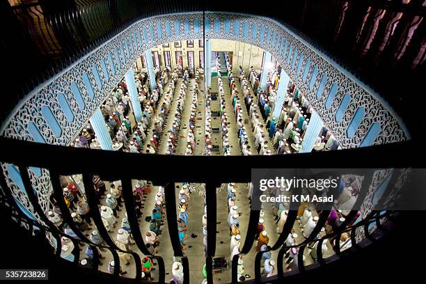 Muslims pray during a special night prayer at the National Mosque of Bangladesh to mark Shab-e-Barat or 'night of forgiveness' in Dhaka, Bangladesh,...