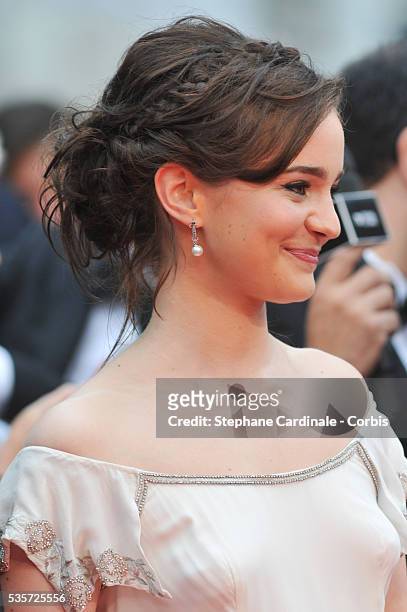 Aisling Franciosi attend the 'Jimmy's Hall' premiere during the 67th Cannes Film Festival