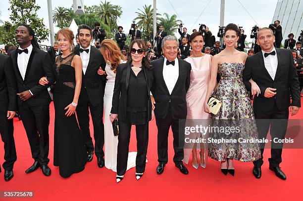 Noom Diawara, Emilie Caen, Ary Abittan, Chantal Lauby, Christian Clavier, Isabelle de Araujo, Frederique Bel and Medi Sadoun attend the 'Jimmy's...