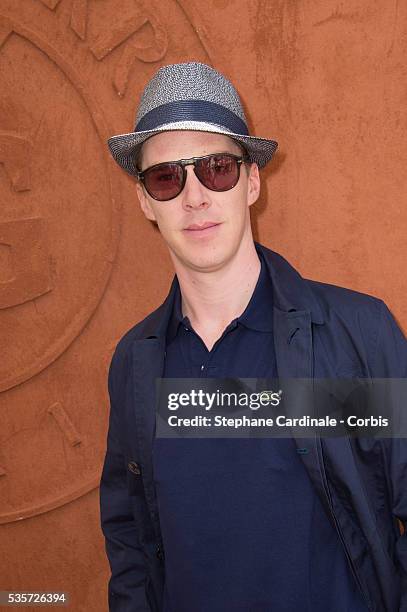 Benedict Cumberbatch attends the Roland Garros French Tennis Open 2014.