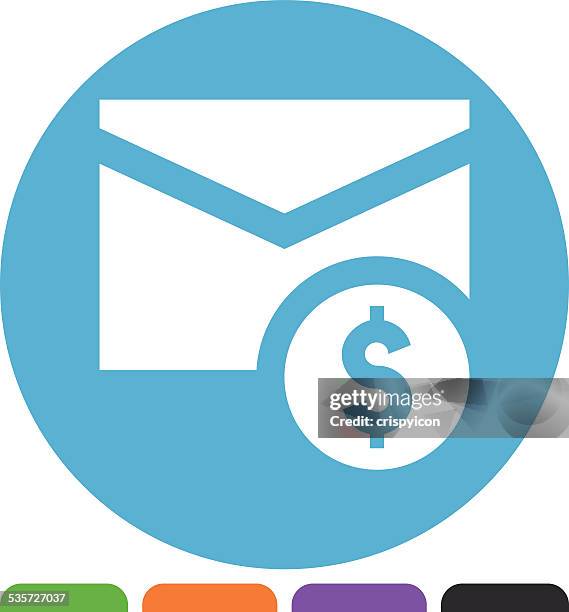 email icon - black envelope stock illustrations