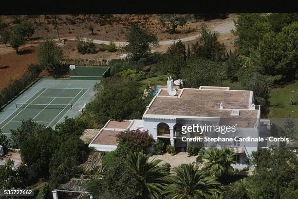 Vue aérienne de la villa de Niki Lauda sur l’ile d’Ibiza.