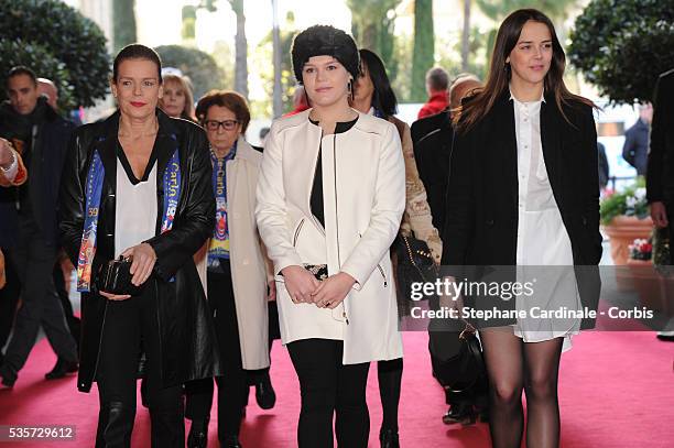 Princess Stephanie of Monaco, Camille Gottlieb and Pauline Ducruet attend the 39th International Circus Festival of Monte-Carlo on January 18, 2015...