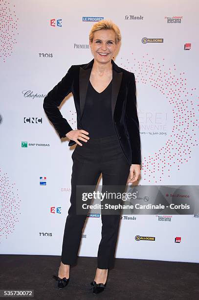 Melita Toscan Du Plantier attends The Lumiere! Le Cinema Invente exhibition preview, at 'Le Grand Palais' on March 26, 2015 in Paris, France.