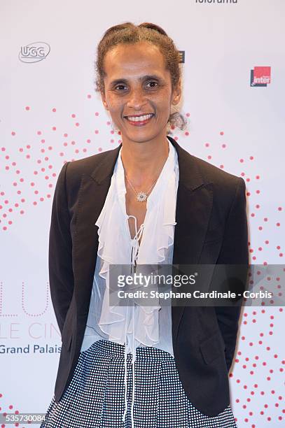 Karine Silla attends The Lumiere! Le Cinema Invente exhibition preview, at 'Le Grand Palais' on March 26, 2015 in Paris, France.