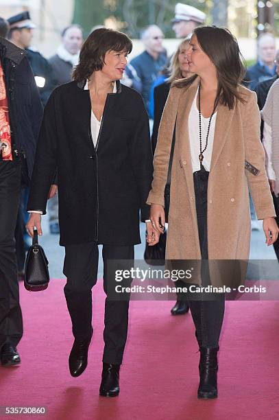 Princess Stephanie of Monaco and Pauline Ducruet attend the 40th International Circus Festival on January 17, 2016 in Monaco.