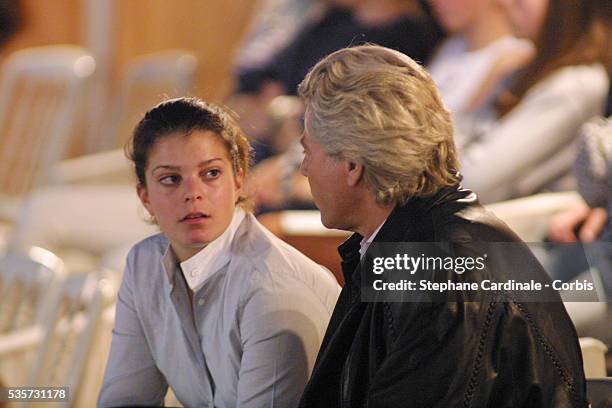 Athina Onassis with her father Thierry Roussel.